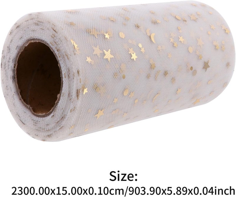 Lurrose Beige Sequin Mesh Tulle Strip for Table and Chair Decor, Delicate Wrapping Gauze Fabric for Christmas and Wedding Decorations - Image 4