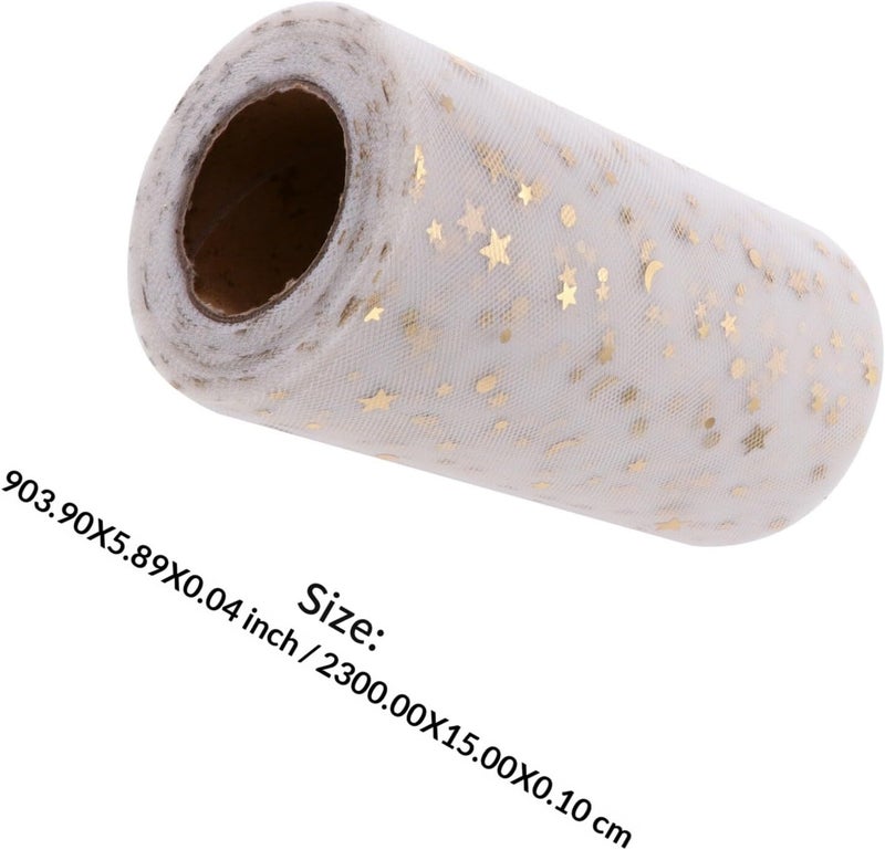 Lurrose Beige Sequin Mesh Tulle Strip for Table and Chair Decor, Delicate Wrapping Gauze Fabric for Christmas and Wedding Decorations - Image 2