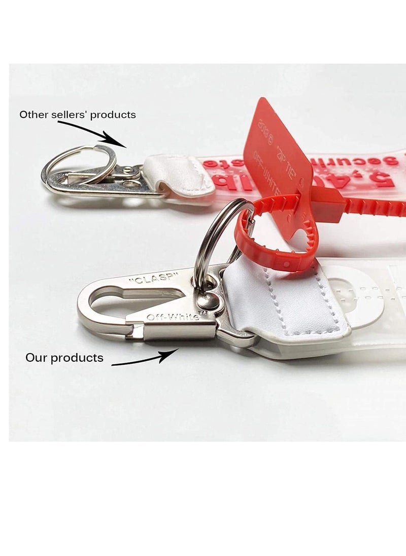 Y&D Lanyard Keychain Unisex Cool Wrist Key Chain Can Hang Wallet Jeans Decoration Badge Fashion Exquisite Personalized Rubber (White)  - Image 2