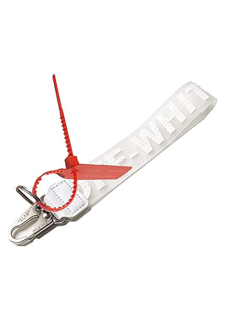 Y&D Lanyard Keychain Unisex Cool Wrist Key Chain Can Hang Wallet Jeans Decoration Badge Fashion Exquisite Personalized Rubber (White)  - Image 1