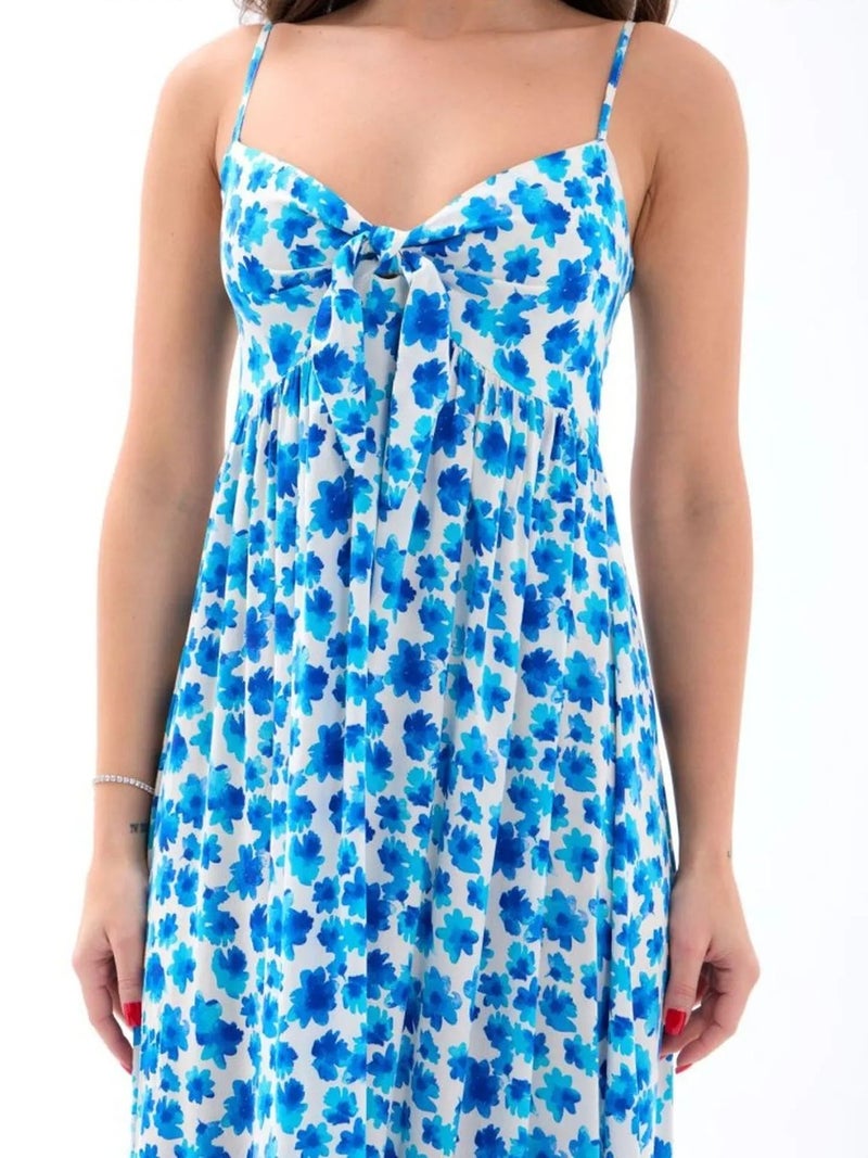 Jane's JANES Patterned Midi Dress with Tie Detail - Image 2