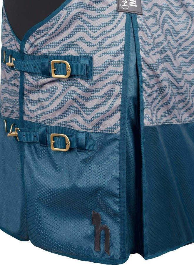 Horze Nevada 600D Lightweight Waterproof Summer Horse Turnout Sheet - Legion Blue - 81 in - Image 5