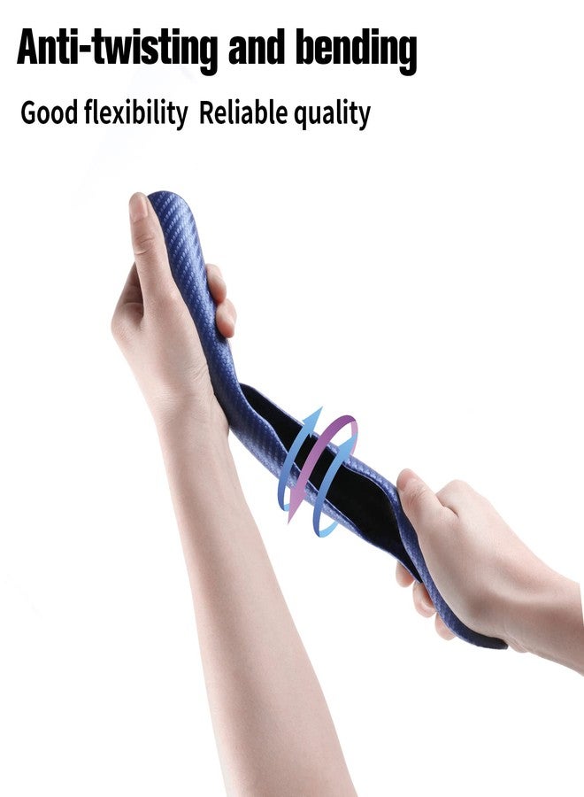 Amiss Car Carbon Fiber Anti-Skid Steering Wheel Cover, Segmented Protector, Butterfly Universal 99% Cover Interior Accessories (Blue) - Image 5