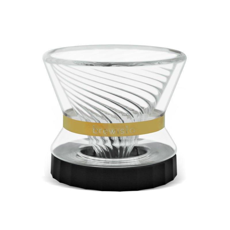 Brewista Brewista Tornado Duo Pour Over Coffee Dripper Insulated Double Wall Glass EasyToClean Drip Coffee Maker for Home  Office24 Cups