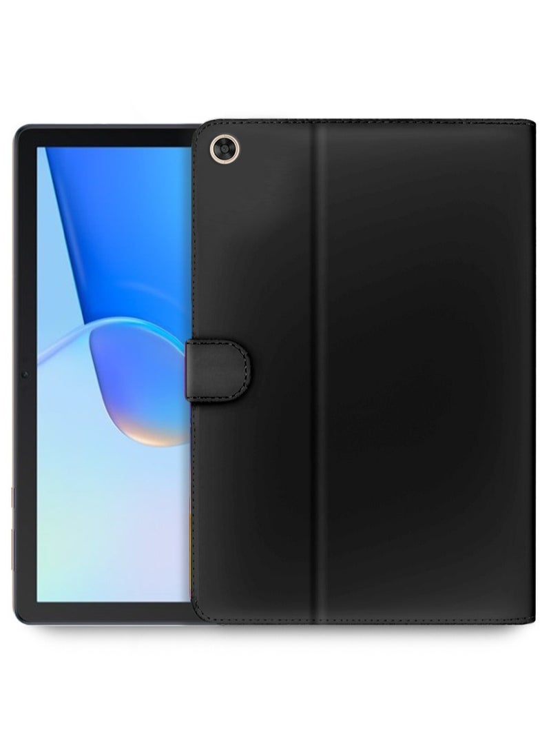 اوميكر حافظة جلدية عالية الجودة مع حامل مغناطيسي لهاتف Huawei MatePad SE 2022 10.4 بوصة أسود - Image 1