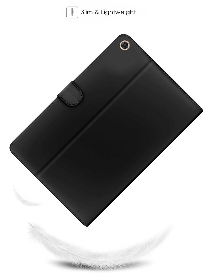 اوميكر حافظة جلدية عالية الجودة مع حامل مغناطيسي لهاتف Huawei MatePad SE 2022 10.4 بوصة أسود - Image 3