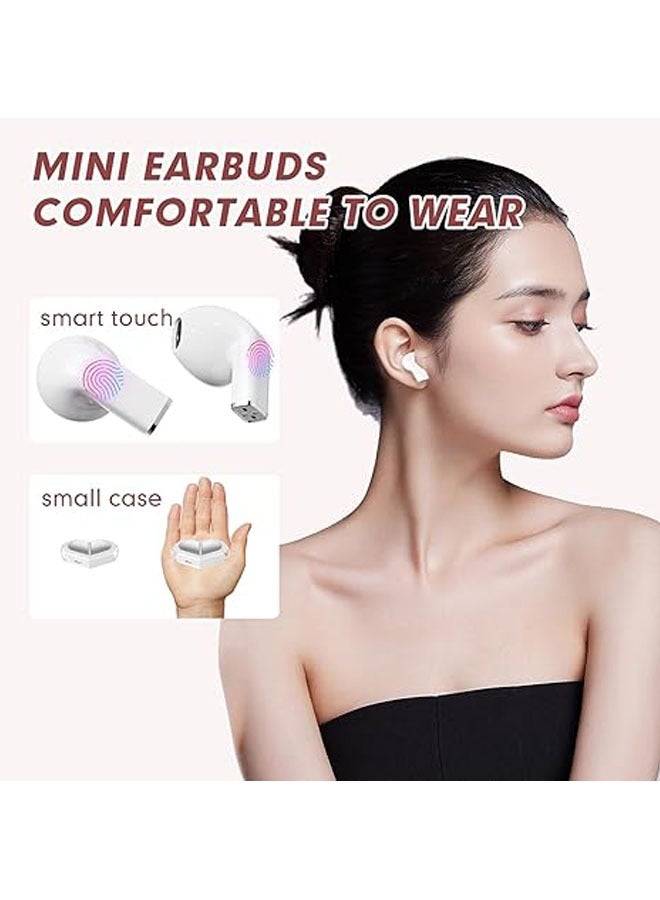 عام سماعات لاسلكية على شكل قلب هي سماعات بلوتوث لاسلكية صغيرة ولطيفة وغير مرئية مثالية للفتيات والفتيان. - Image 4