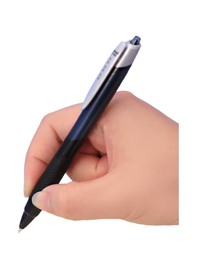Uni Mitsubishi (Uni) Jetstream Series Retractable Ballpoint Pen Sxn-150, Smooth Writing, For Students And Office Use, 0.38Mm, Black Barrel With Black Ink, Single Pen - Image 1