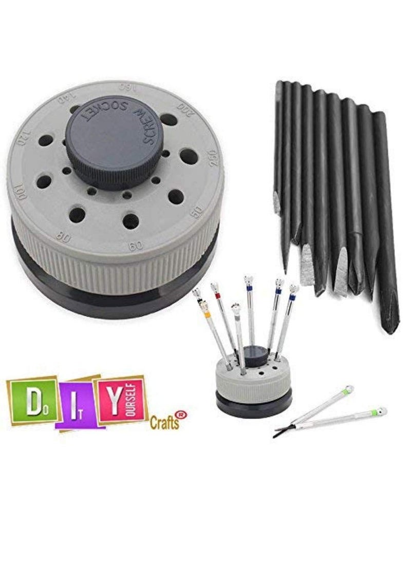 DIY Crafts DIY Crafts 1 Set, Watch Repair Screwdriver Set, Micro Precision Screwdriver Set 0.5mm - 2.5mm with Stand Replacement Tips Jewelry Watch Repai (1 Set, Watch Repair Screwdriver Set)  - Image 2