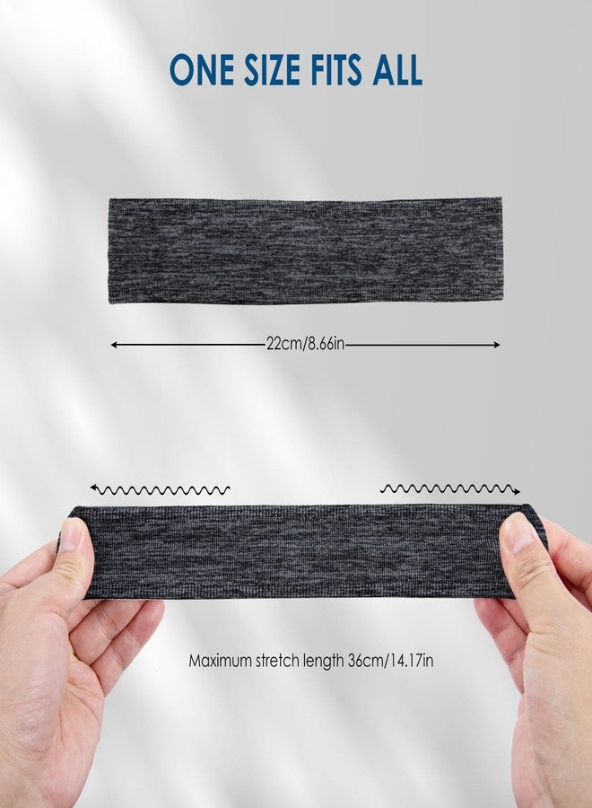 QQJOYCCI Sports Headbands for Women, 5 Pack Moisture Wicking Non Slip Sweatbands Fashionable Hairbands for Workout Yoga Running Gym - Image 5