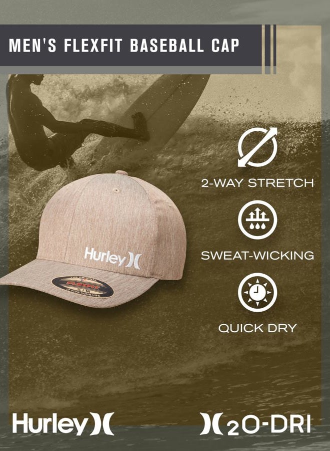 Hurley Men's Baseball Cap - Corp Stretch Fitted Hat, Size Small-Medium, Brown - Image 2