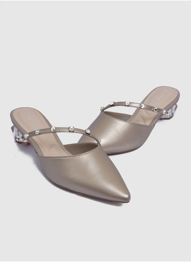 Vincci Pointed Toe Low Heel pumps