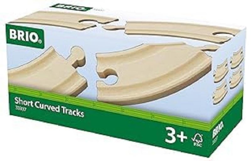 Brio BRIO World 33337 - Premium 4-Piece Short Curved Tracks - Wooden Train Toy Set for Kids & Toddlers | Age 3+ | Versatile & Compatible | FSC-Certified Sustainable Wood | Child ASIN B08J88V5QW  - Image 4