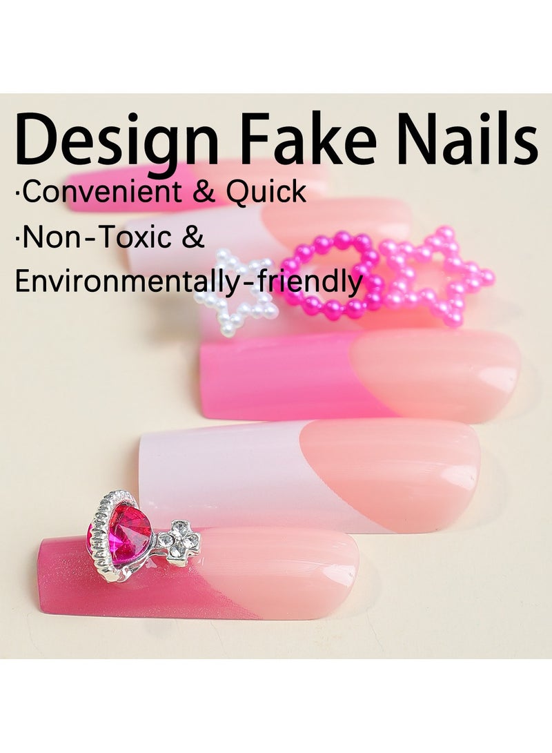 Goolsky Wearing nails sweet wind Wind Bear Fudge Penta Star Strawberry Little Love Lovely Wear Nail Film - Image 3