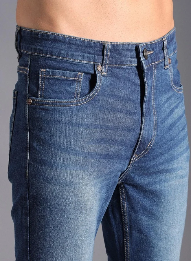 HIGH STAR Men’s Straight Tapered Indigo Jeans – Modern and Easy