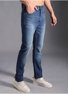 HIGH STAR Men’s Straight Tapered Indigo Jeans – Modern and Easy  - Image 2