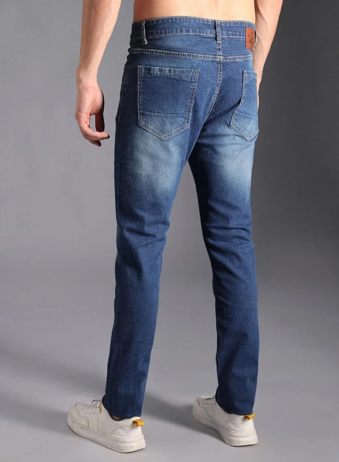 HIGH STAR Men’s Straight Tapered Indigo Jeans – Modern and Easy