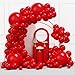YMSZ Red Balloons Garland Arch kit 114pcs Red Latex Balloon with Different Sizes for Birthday Graduation Valentines Christmas Wedding Party Decorations - Image 2