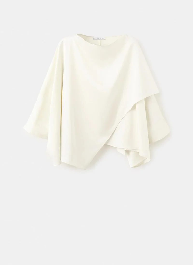 مانجو Ruched satin blouse