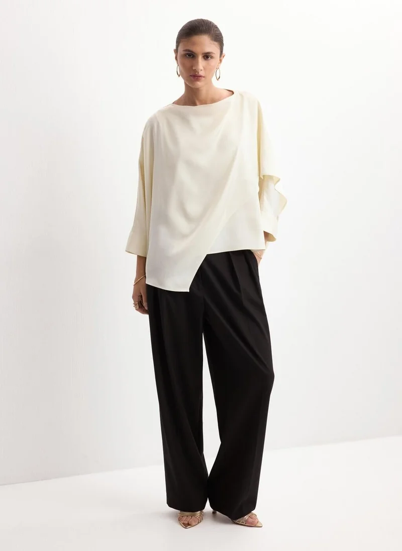مانجو Ruched satin blouse