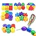 KUTOI Toddler Toys Big Lacing Beads Set for Fine Motor Skills HandEye Coordination Baby Toys 36 Beads 6 Strings Color Sorting Counting Educational Learning Toy Montessori Toys - Image 2