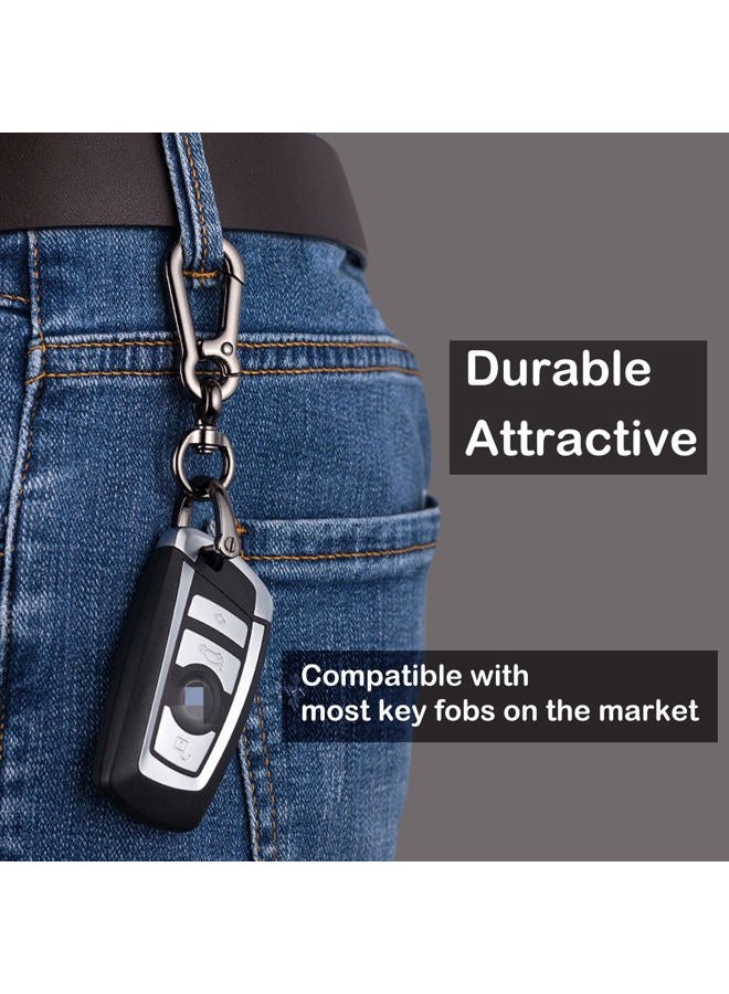 TANDRIVE 2PCS Car Key Chains for Men and Women, Bright Black - Image 4