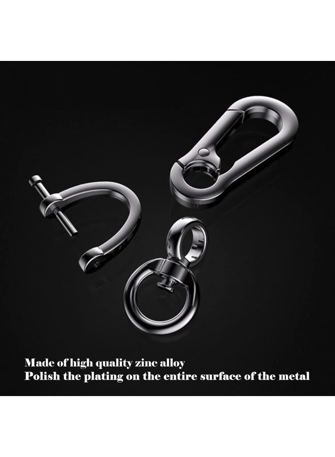TANDRIVE 2PCS Car Key Chains for Men and Women, Bright Black - Image 3