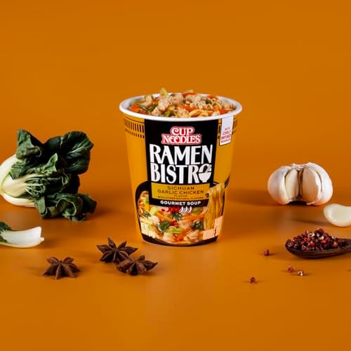 Nissin Cup Noodle Ramen Bistro, Sichuan Garlic Chicken, 3.1 Ounce (Pack of 6) - Image 2