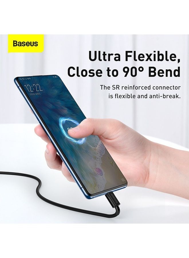 بيسوس كابل شحن سريع من USB إلى مايكرو USB2.0 لأجهزة أندرويد، متوافق مع جالاكسي S7 S6 ونوت وإل جي ونيكسوس ونوكيا وبلايستيشن 4 بطول 1 متر أسود - Image 3