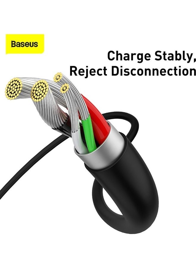 بيسوس كابل شحن سريع من USB إلى مايكرو USB2.0 لأجهزة أندرويد، متوافق مع جالاكسي S7 S6 ونوت وإل جي ونيكسوس ونوكيا وبلايستيشن 4 بطول 1 متر أسود - Image 4
