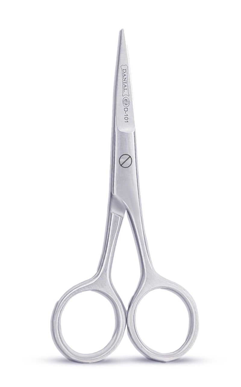 DANIAL 4.5" Stainless Steel Hair Cutting Scissors - Crafted for Precision Grooming: Professional Men's Barber Tool for Moustache, Beard, and Eyebrows - Rust-Free, Finest Trimming Experience - Image 1