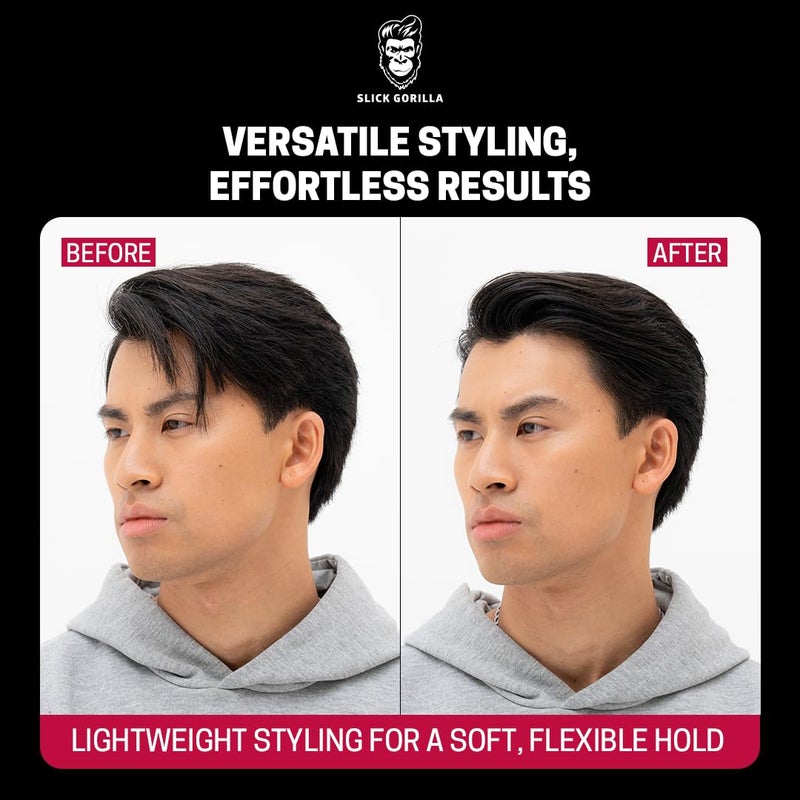 Slick Gorilla Hair Styling Cream 3.38 fl oz (100ml), Light Flexible Hold, Smooth Frizz Control, Natural Matte Finish, Daily Grooming Cream for Men, Lightweight Non-Greasy Texture - Image 3