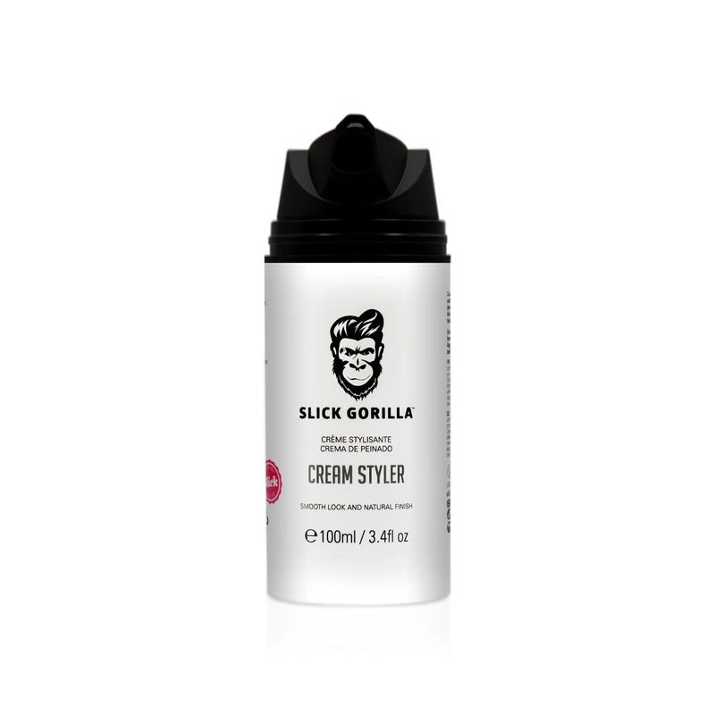 Slick Gorilla Hair Styling Cream 3.38 fl oz (100ml), Light Flexible Hold, Smooth Frizz Control, Natural Matte Finish, Daily Grooming Cream for Men, Lightweight Non-Greasy Texture - Image 2