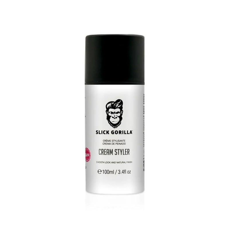 Slick Gorilla Hair Styling Cream 3.38 fl oz (100ml), Light Flexible Hold, Smooth Frizz Control, Natural Matte Finish, Daily Grooming Cream for Men, Lightweight Non-Greasy Texture - Image 1