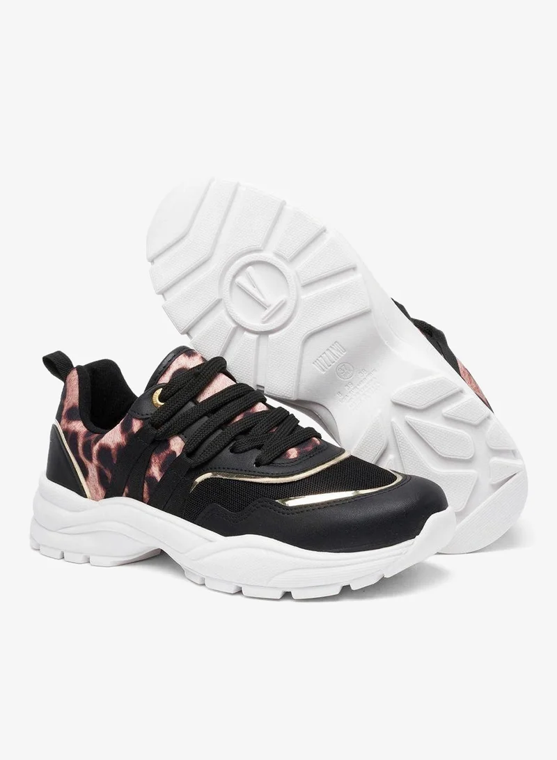 VIZZANO Black Sneakers for Women – Lightweight Sport Shoes for Girls | Breathable Running & Walking Shoes | Stylish Casual Trainers | Comfortable Athletic Footwear for Gym, Travel & Everyday Wear for Women | Best Price UAE