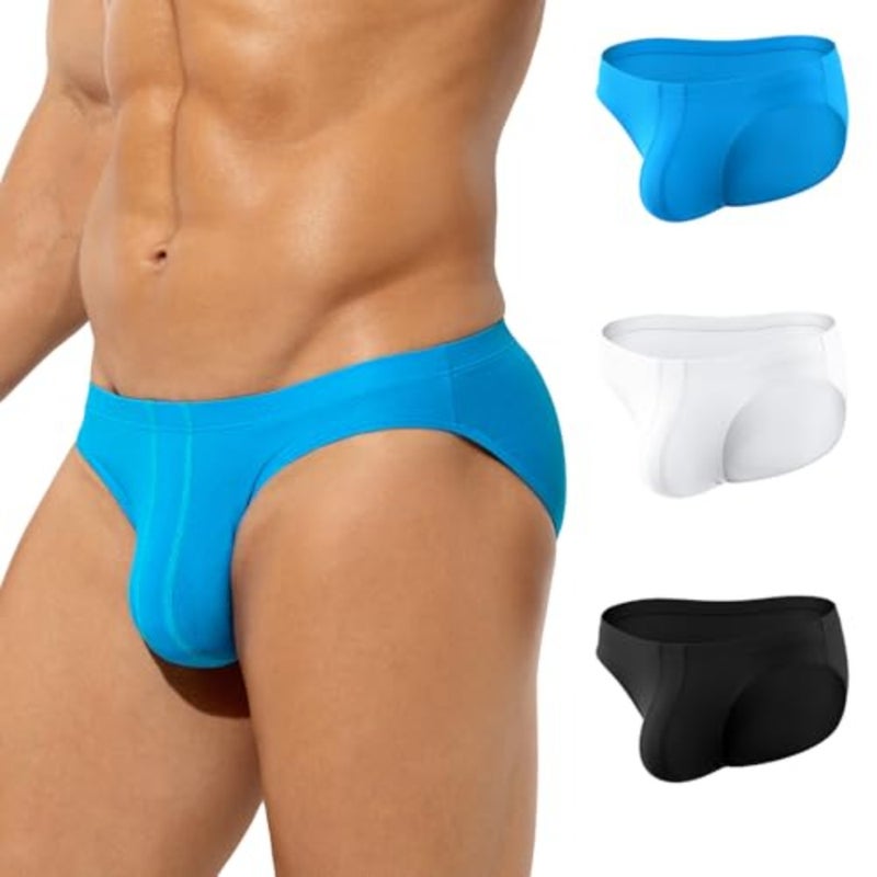 Casey Kevin Men's Ice Silk Underwear Sexy Low Rise Bikini Breathable Cooling Briefs Quick Dry Tagless Underpants Pack for Men - Image 1