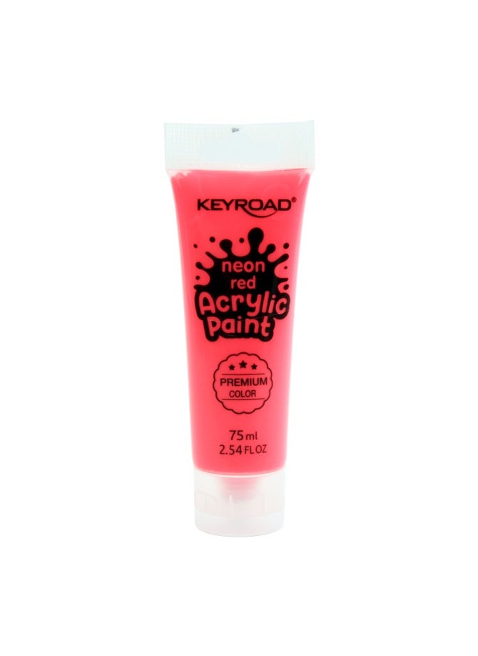 Keyroad Acrylic Paint neon Red 75 ml - Keyroad Model KR972219 