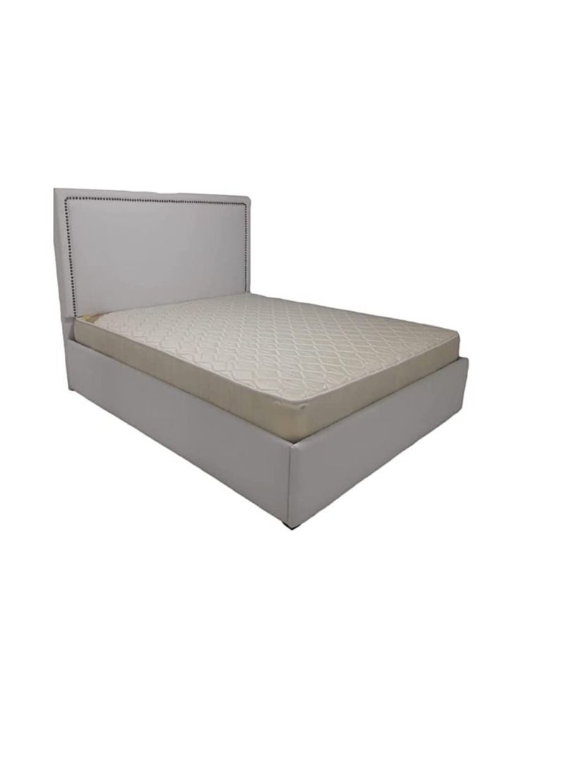 R2R FURNITURE - Ivory Padded Bed Frame Queen Size (160cm x 200cm) - Image 1