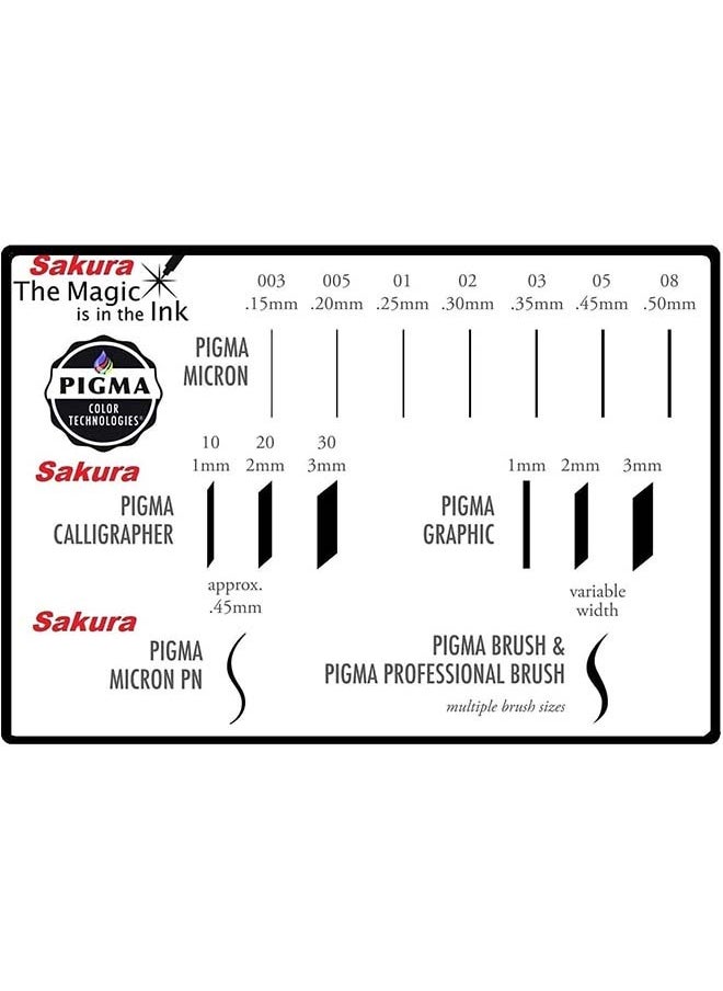 Sakura Pigma Micron 14 Fineliners Black. 003,005,01,02,03,04,05,08,10,12,1 mm,2 mm,3 mm, Brush - pzsku/Z98D8EDAB59AD1216EA1CZ/45/_/1732778414/2cb07f91-3e35-48d6-a8c3-d91ca87c5b26