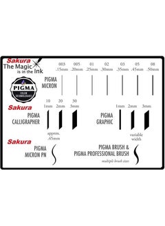 SAKURA Sakura Pigma Micron 14 Fineliners Black. 003,005,01,02,03,04,05,08,10,12,1 mm,2 mm,3 mm, Brush  - Image 3