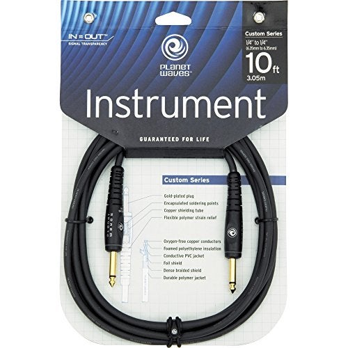 Planet Waves كابلات الجيتار من سلسلة D’Addario Accessories - كابل آلة موسيقية بنهايات ¼ بوصة - كابل جيتار عالي الأداء - للجيتارات، الباس، لوحات المفاتيح - مونو - نهاية مستقيمة، 5 أقدام - Image 3