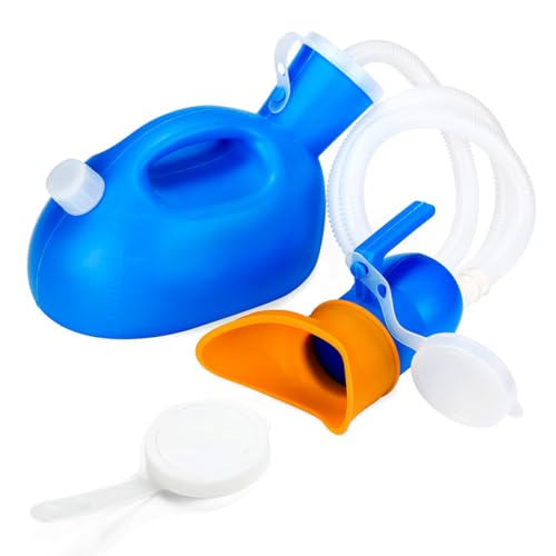 HANNEA® 2000ml Female Urinals for Women Men, Spill Proof Urinal Bottle, Handheld Pee Bottle with Handle, Soft Rubber Rim, Reusable Pee Kettle for Hosp*tal Home Camping - Image 1