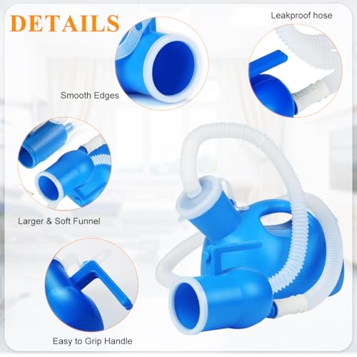 HANNEA® 2000ml Female Urinals for Women Men, Spill Proof Urinal Bottle, Handheld Pee Bottle with Handle, Soft Rubber Rim, Reusable Pee Kettle for Hosp*tal Home Camping - Image 3