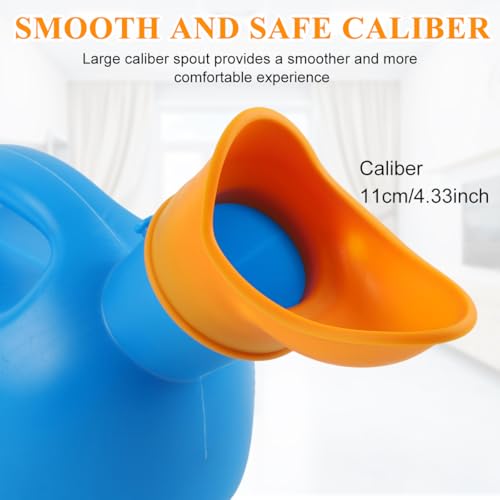 HANNEA® 2000ml Female Urinals for Women Men, Spill Proof Urinal Bottle, Handheld Pee Bottle with Handle, Soft Rubber Rim, Reusable Pee Kettle for Hosp*tal Home Camping - Image 4