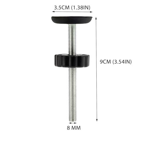 AMORBASE Pet Gates Spindle Rods 8mm(M8) - Replacement Parts Threaded Screw Bolts Hardware Kit Wall Protector for Baby Pressure Mounted Safety Door & Pet Stair Gates (Black, M8 9CMLong) - Image 3