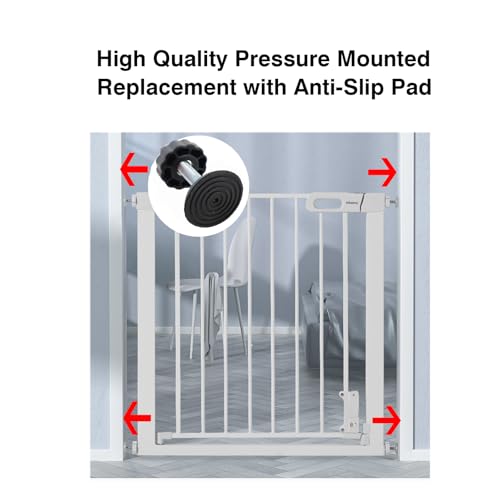 AMORBASE Pet Gates Spindle Rods 8mm(M8) - Replacement Parts Threaded Screw Bolts Hardware Kit Wall Protector for Baby Pressure Mounted Safety Door & Pet Stair Gates (Black, M8 9CMLong) - Image 4