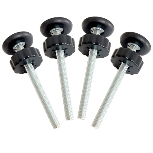 AMORBASE Pet Gates Spindle Rods 8mm(M8) - Replacement Parts Threaded Screw Bolts Hardware Kit Wall Protector for Baby Pressure Mounted Safety Door & Pet Stair Gates (Black, M8 9CMLong) - Image 1