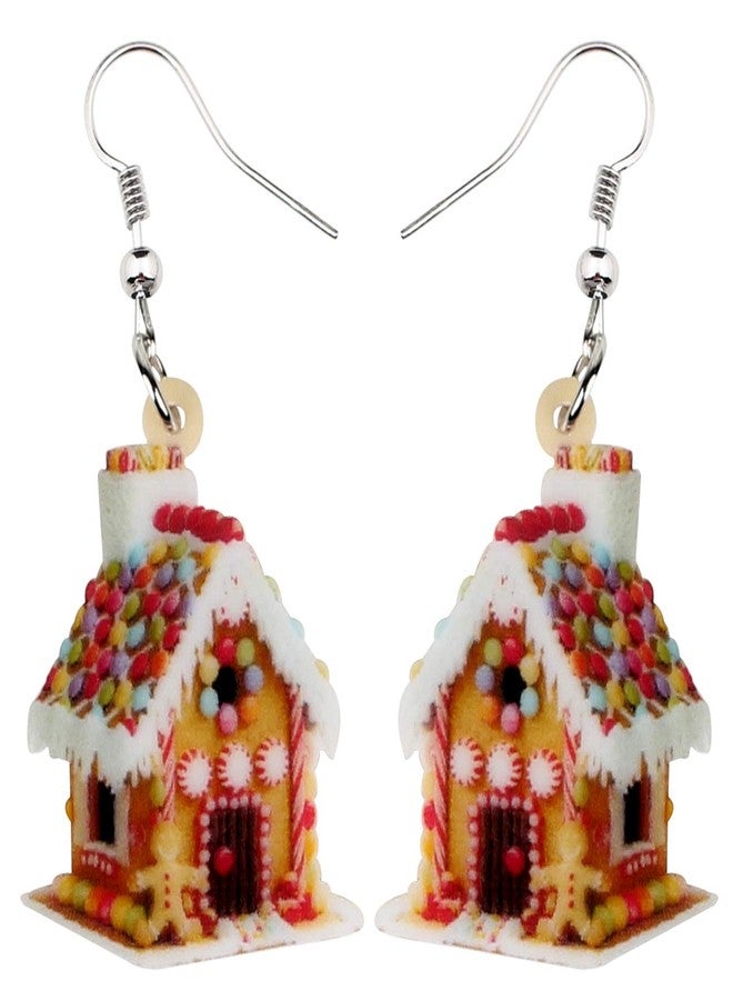 DALANE Christmas Acrylic Funny Candy House Earrings Dangle Novelty Jewelry Gifts for Women Charms (Multi) - Image 1