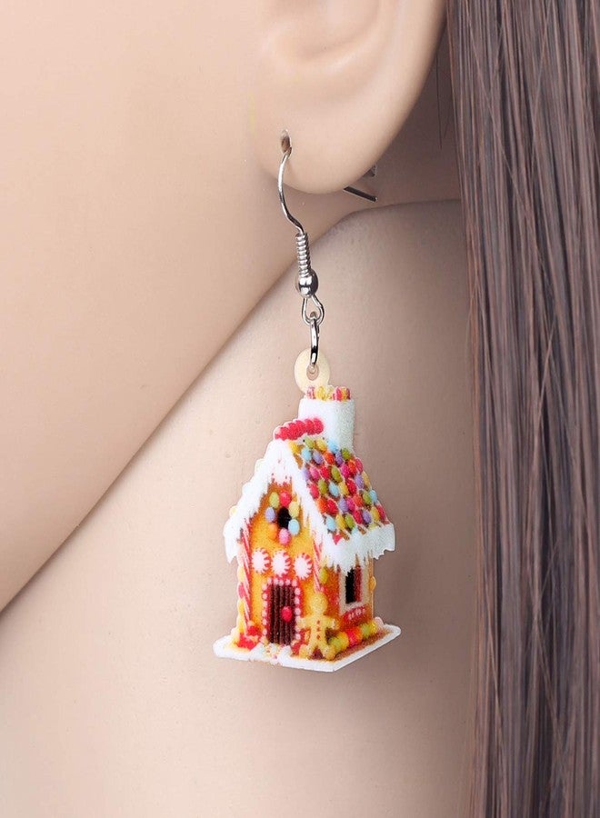 DALANE Christmas Acrylic Funny Candy House Earrings Dangle Novelty Jewelry Gifts for Women Charms (Multi) - Image 2