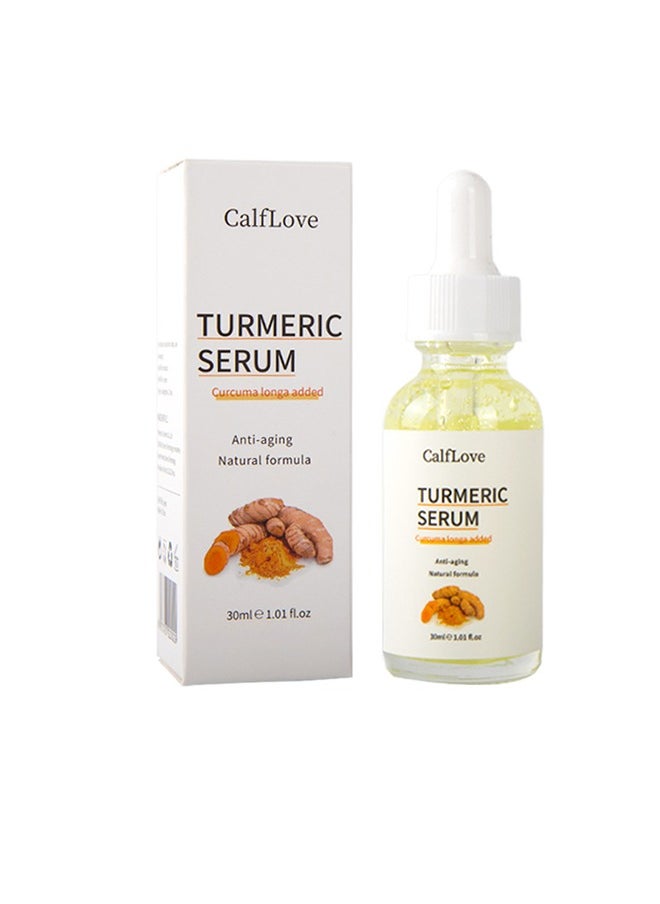 CalfLove - 1PC Turmeric and Vitamin C Face Serum, Turmeric Serum for Dark Spots, Anti Aging Serum, Moisturizing Face Serum for Dull & Dry Skin, Smoothing, Repair Skin Suitable for All Skin Types - Image 1
